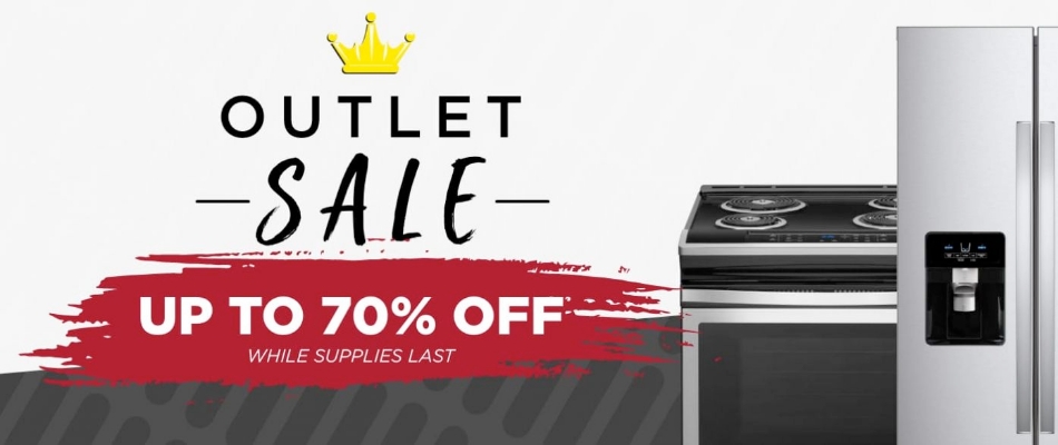 Outlet sale. Up to 70 percent off while supplies last